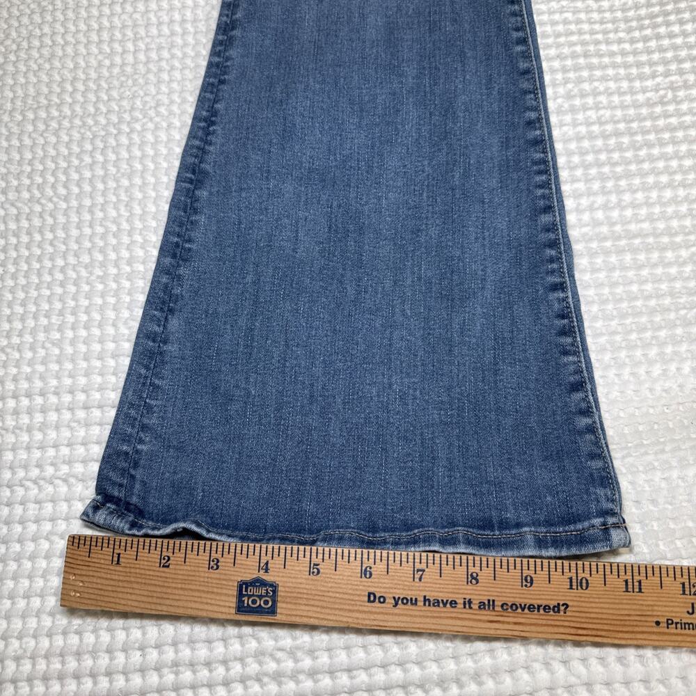 American Eagle Super High Rise Flare Jeans Womens Sz 12 Tall Medium Blue EUC - Picture 9 of 12